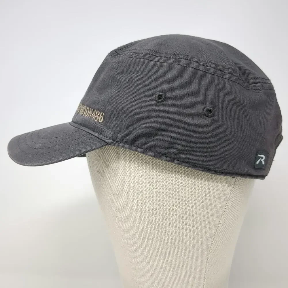 Richardson Army Cap Gray One Size ELEVATION486 Strapback Cotton Adjustable Hat